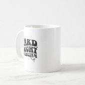 Hard Fought Hallelujah Cross Heart Sparkle Art Kaffeetasse (Vorderseite Links)