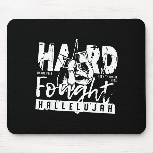 Hard Fought Hallelujah Praise Jesus Bible Verse Ch Mousepad (Vorne)
