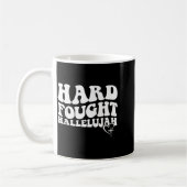 Hard Fought Hallelujah Retro Groovy Jesus Kaffeetasse (Links)