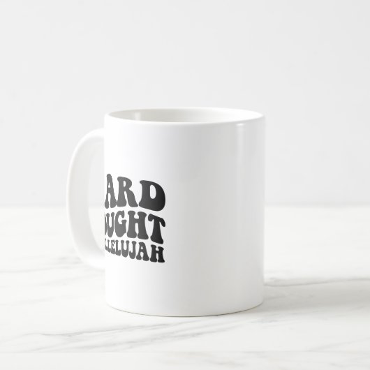 Hard Fought Hallelujah Retro Jesus  Kaffeetasse (Vorderseite Links)