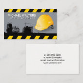 Hard-Hat-Baustelle | Builder Visitenkarte (Vorne/Hinten)