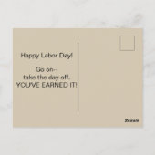 Hard Hat Holiday Postkarte (Rückseite)