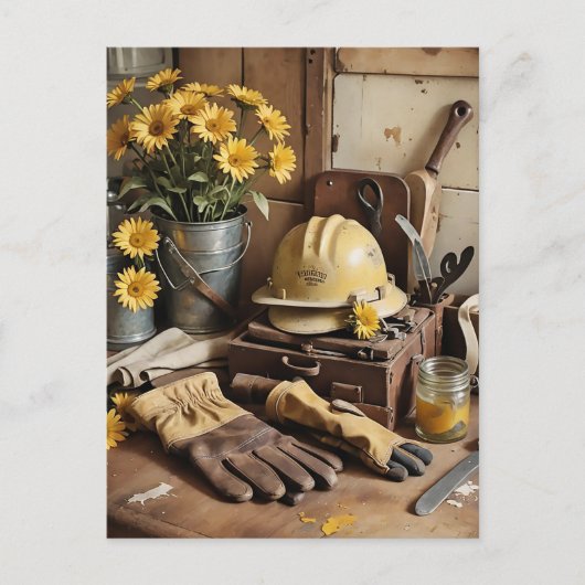 Hard Hat Holiday Postkarte (Vorderseite)