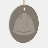 Hard Hat Konstruktion Icon CUSTOM FARBE Keramik Ornament (Rechts)