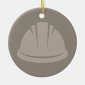 Hard Hat Konstruktion Icon CUSTOM FARBE Keramik Ornament (Vorne)