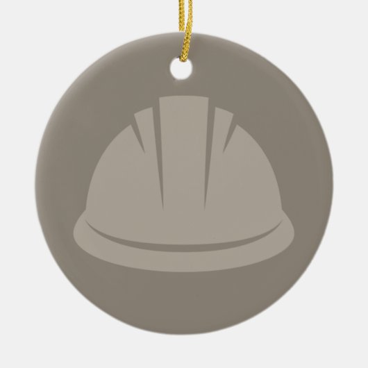 Hard Hat Konstruktion Icon CUSTOM FARBE Keramik Ornament (Vorne)