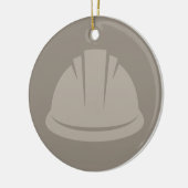 Hard Hat Konstruktion Icon CUSTOM FARBE Keramik Ornament (Links)