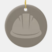 Hard Hat Konstruktion Icon CUSTOM FARBE Keramik Ornament (Hinten)