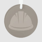 Hard Hat Konstruktion Icon CUSTOM FARBE Ornament (Rückseite)