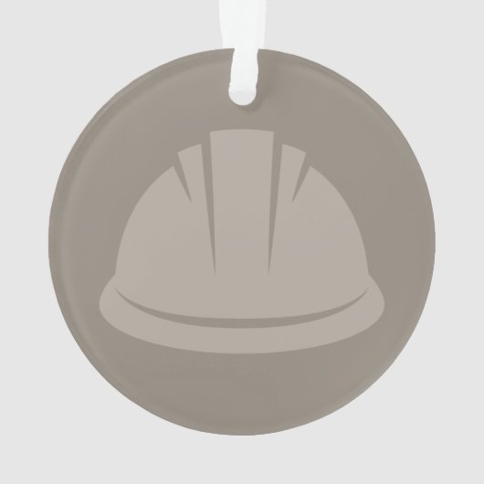 Hard Hat Konstruktion Icon CUSTOM FARBE Ornament (Rückseite)