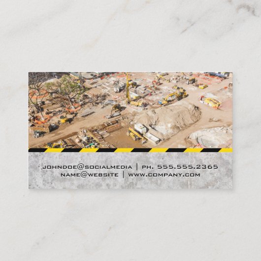 Hard-Hat-Logo | Baustelle Visitenkarte (Rückseite)