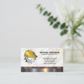 Hard-Hat-Logo | Builder Carpentry Visitenkarte (Stehend Vorderseite)