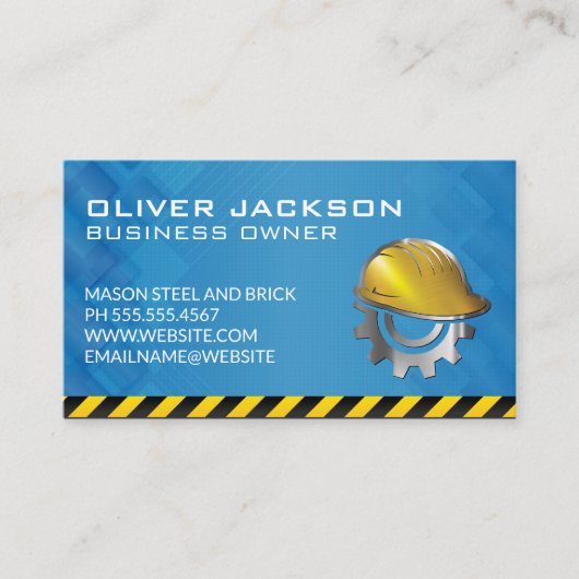 Hard-Hat-Logo | Builder Visitenkarte (Vorderseite)