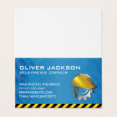 Hard-Hat-Logo | Builder Visitenkarten (Außenseite Aufgefaltet)