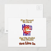 Hard Hat Pride Postkarte (Vorne/Hinten)