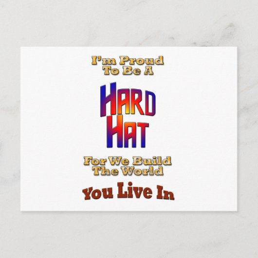 Hard Hat Pride Postkarte (Vorderseite)