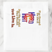 Hard Hat Pride Rechteckiger Aufkleber (Tasche)