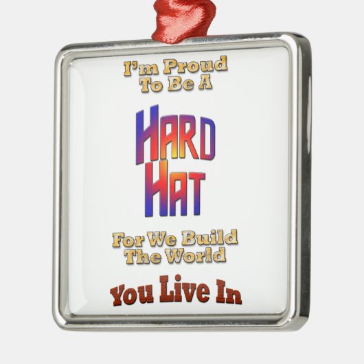 Hard Hat Pride Silbernes Ornament (Links)