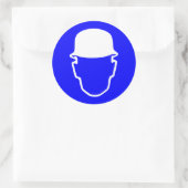 Hard Hat Sign Runder Aufkleber (Tasche)