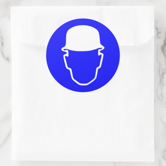 Hard Hat Sign Runder Aufkleber (Tasche)
