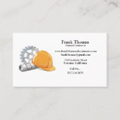 Hard Hat & Tools Blueprints des Generalunternehmer Visitenkarte (Vorderseite)