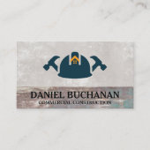 Hard Hat und Hammers | Bau von Gebäude Visitenkarte (Vorderseite)