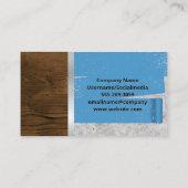 Hard Hat und Tools | Hintergrund der Farbwalze Visitenkarte (Rückseite)