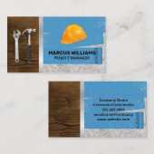 Hard Hat und Tools | Hintergrund der Farbwalze Visitenkarte (Vorne/Hinten)