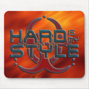 Hard ist mein Stil 3D   Feuer rot   Musik in Hards Mousepad