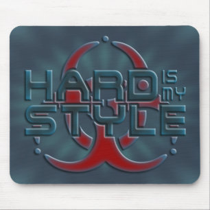 Hard ist mein Stil 3D   I Liebe Hardstyle music Mousepad