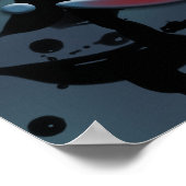 Hard ist mein Stil 3D | Schwarze Tinte | Musik in  Poster (Ecke)