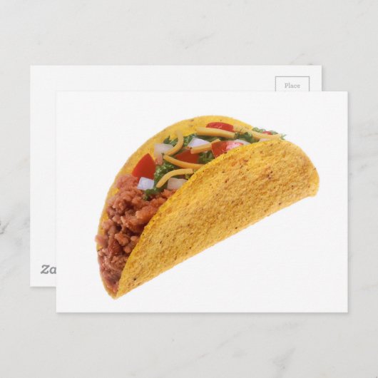 Hard Muschel Taco Postkarte (Vorne/Hinten)