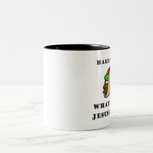 Hard oder Soft Taco, was sollte Jesus wählen Zweifarbige Tasse (Mittel)