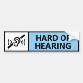 Hard of Hearing Deaf Driver Disability Car  Autoaufkleber (Vorne)