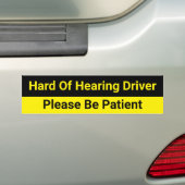 Hard of Hearing Driver Caution Autoaufkleber (Auf Auto)