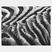 Hard Pastel Zebra auf schwarz Fleecedecke (Vorderseite (Horizontal))