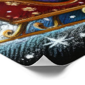 Hard Pastel Zeichne den Weihnachtsmann in seinem S Poster (Ecke)