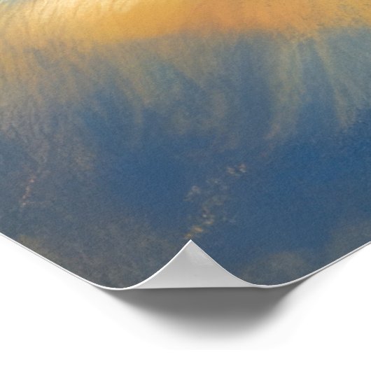 Hard Pastel Zeichne Segelboot Wasser II Poster (Ecke)