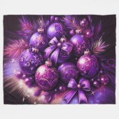 Hard Pastel Zeichne Weihnachts-Motif-Urlaub Lila Fleecedecke (Vorderseite (Horizontal))