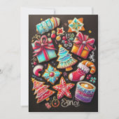 Hard Pastel Zeichne Weihnachts-Weihnachtskeks Karte (Vorderseite)