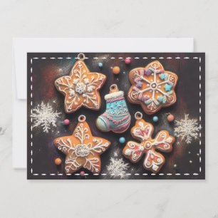 Hard Pastel Zeichne Weihnachts-Weihnachtskeks Karte