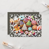 Hard Pastel Zeichne Weihnachts-Weihnachtskeks Karte (Vorderseite/Rückseite Beispiel)