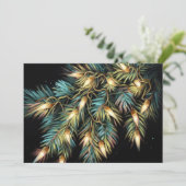 Hard Pastel Zeichne Weihnachts-Weihnachtssaitenlic Feiertagskarte (Stehend Vorderseite)