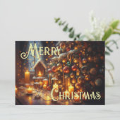 Hard Pastel Zeichne Weihnachtsbaumkerzen Karte (Stehend Vorderseite)