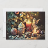 Hard Pastel Zeichne Weihnachtsfeiertag Angel Karte (Vorderseite)