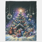 Hard Pastel Zeichne Weihnachtsfeiertag Fleecedecke (Vorderseite)