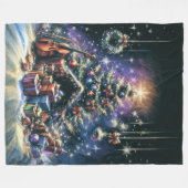 Hard Pastel Zeichne Weihnachtsfeiertag Fleecedecke (Vorderseite (Horizontal))