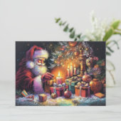 Hard Pastel Zeichne Weihnachtsfeiertag Weihnachtsm Karte (Stehend Vorderseite)