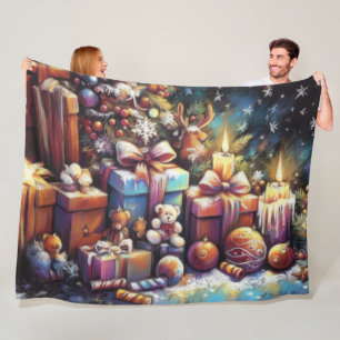 Hard Pastel Zeichne Weihnachtsfest Motif Fleecedecke
