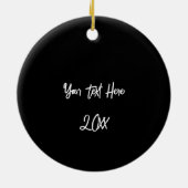 Hard Pastel Zeichne Weihnachtskranz Keramik Ornament (Hinten)